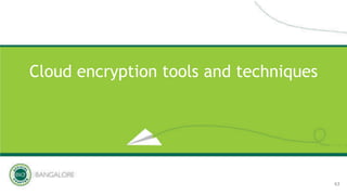 Cloud encryption tools and techniques
63
 