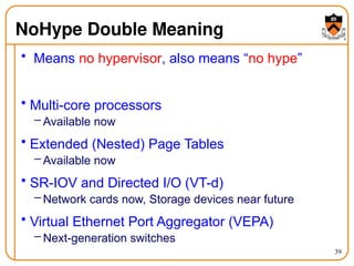 isca10 virtual cloud infrastructure without virtualization | PPTX