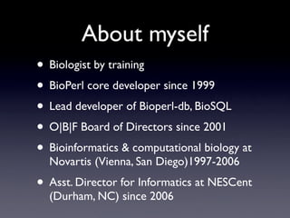 Lapp, ISCB Software Sharing Symposium