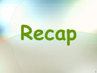Recap 