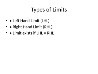 Lhl Rhl Comprehensive ISC Class 11 Mathematics: Limits and Derivatives ...