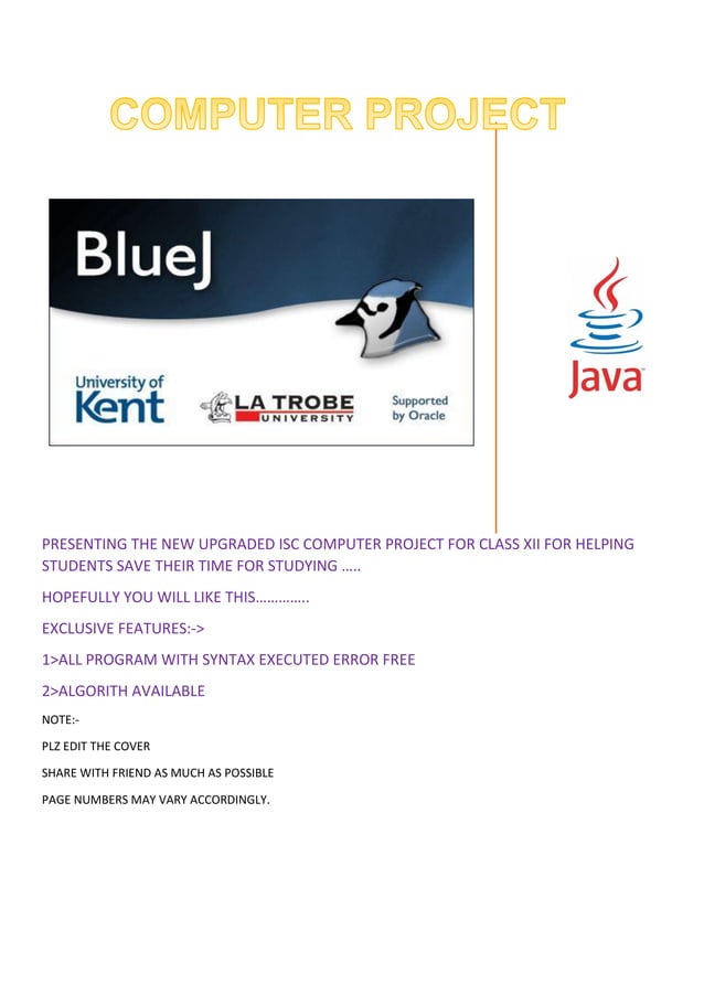 Isc computer project final upload last | PDF