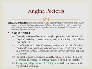 Anaesthetic Management of a Patient with Ischaemic Heart Disease | PPTX