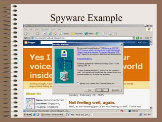 A Spyware Program Example Comprehensive Overview of Information Security: Threats, Definitions ...