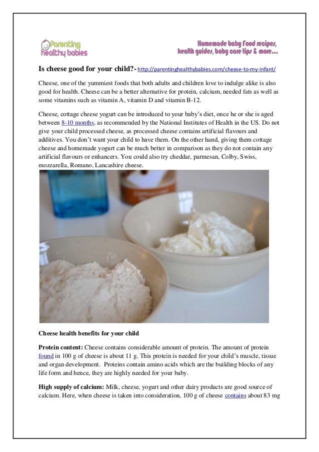 Is cheese good for your child?