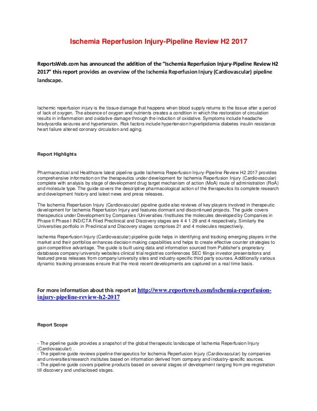 molekule review 2017 vocs ischemia reperfusion injurypipeline review h2 2017 reportswebcom has announced the addition of reperfusion injury pipeline review h2 molekule review 2017 vocs ischemia reperfusion injurypipeline review h2 2017 reportswebcom has announced the addition of reperfusion injury pipeline review h2