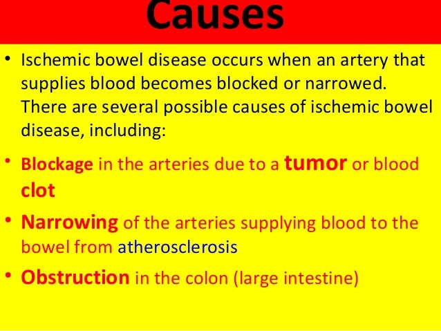 What are the causes of a bowel disease?