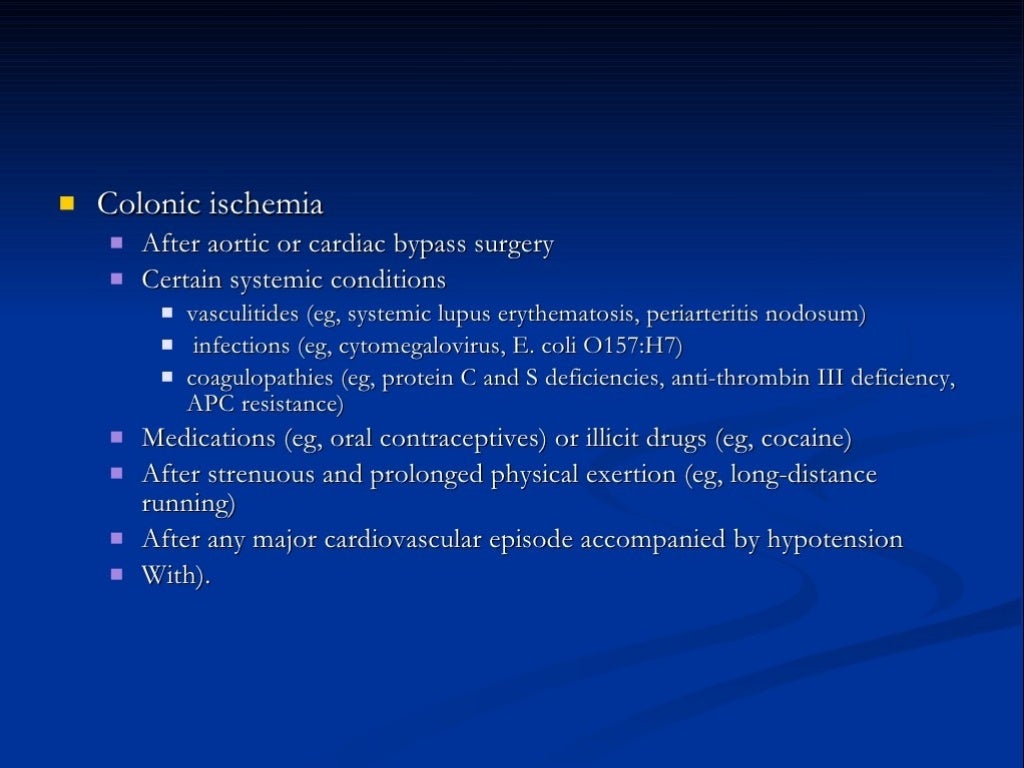 Ischemic colitis