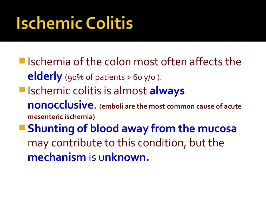 Ischemic colitis