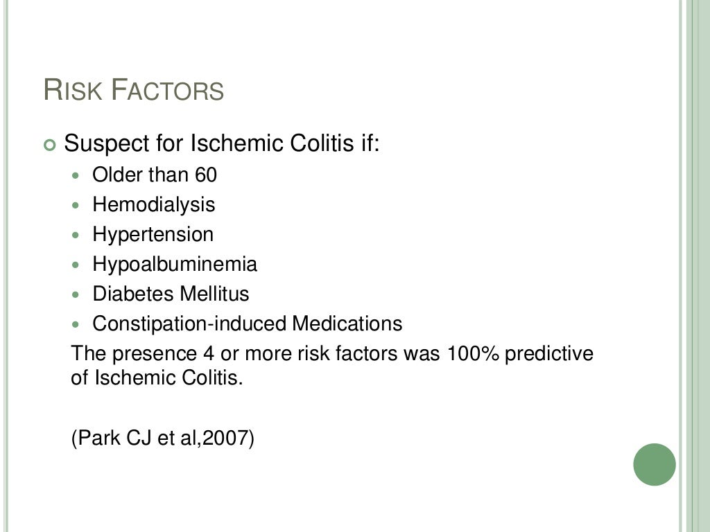 Ischemic Colitis