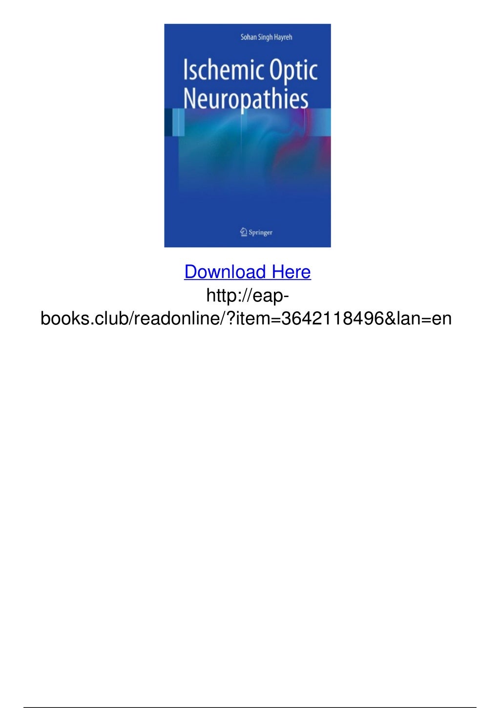 Ischemic optic neuropathies pdf