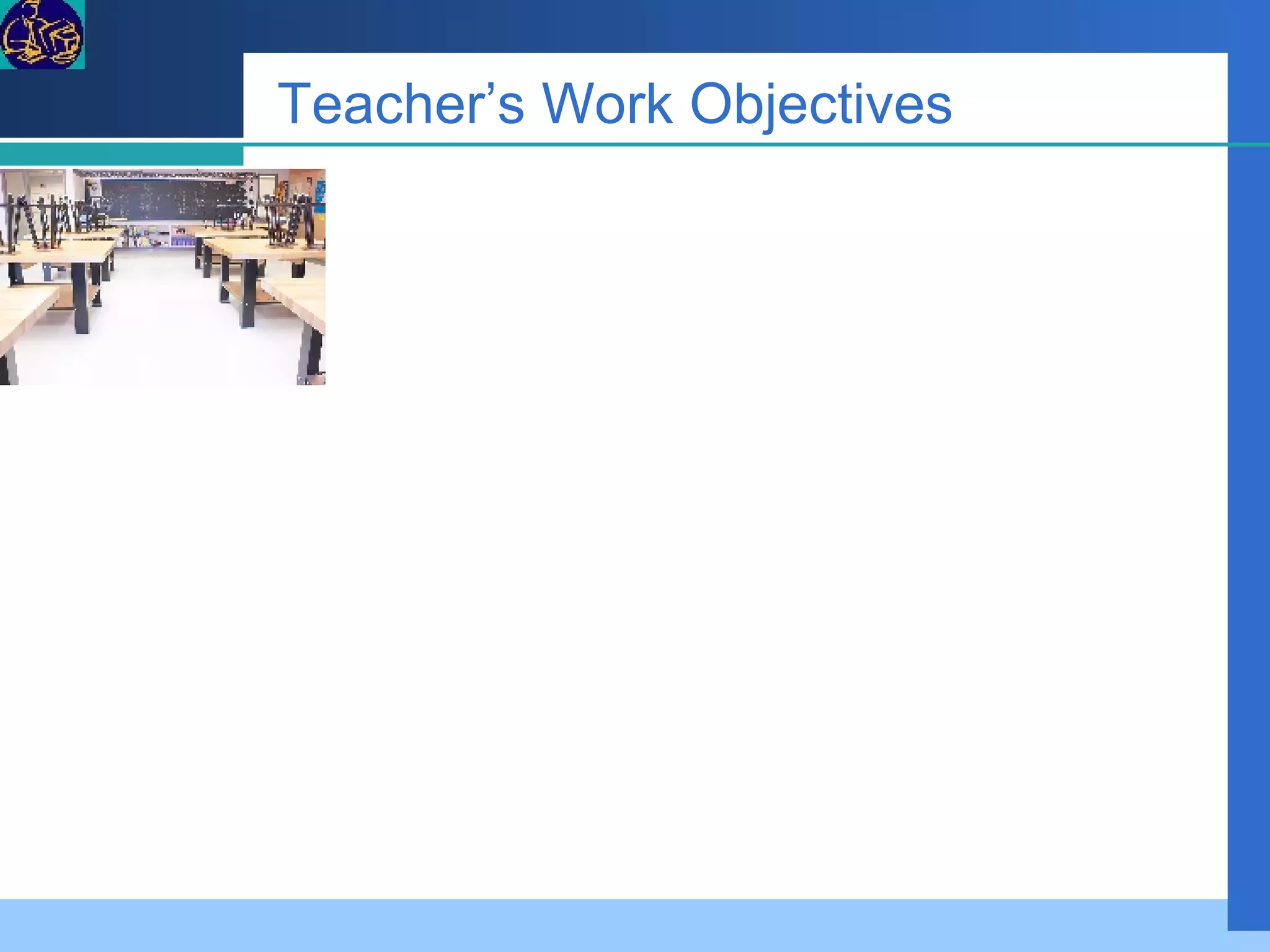 Teacher’s Work Objectives 