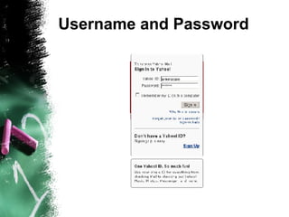 Username and Password 