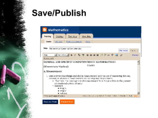 Save/Publish 