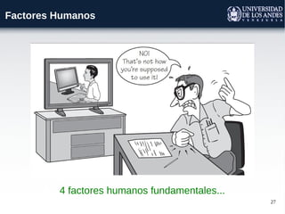 27
Factores Humanos
4 factores humanos fundamentales...
 