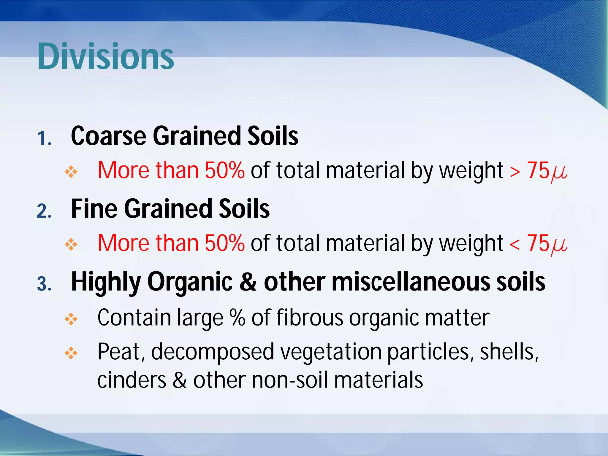 IS Classification of Soils | PDF