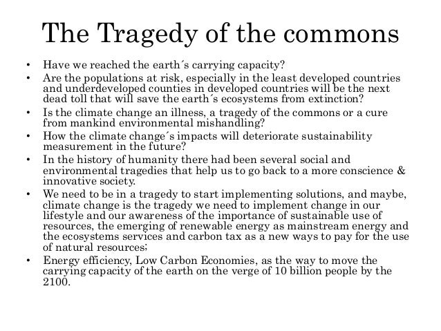 summary of the tragedy of the commons