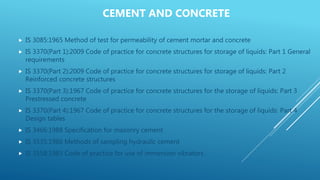 IS CODE LIST FOR CIVIL ENGINEERS -1 | PPTX