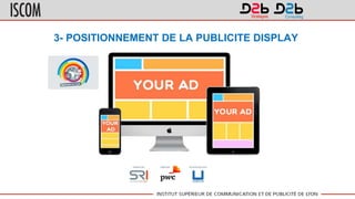 3- POSITIONNEMENT DE LA PUBLICITE DISPLAY
 