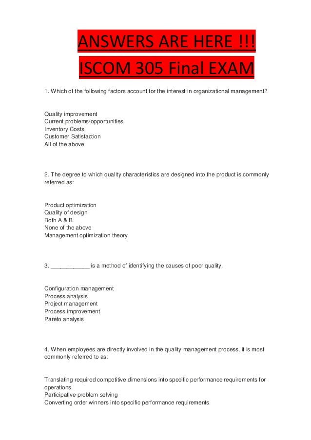 305 final exam