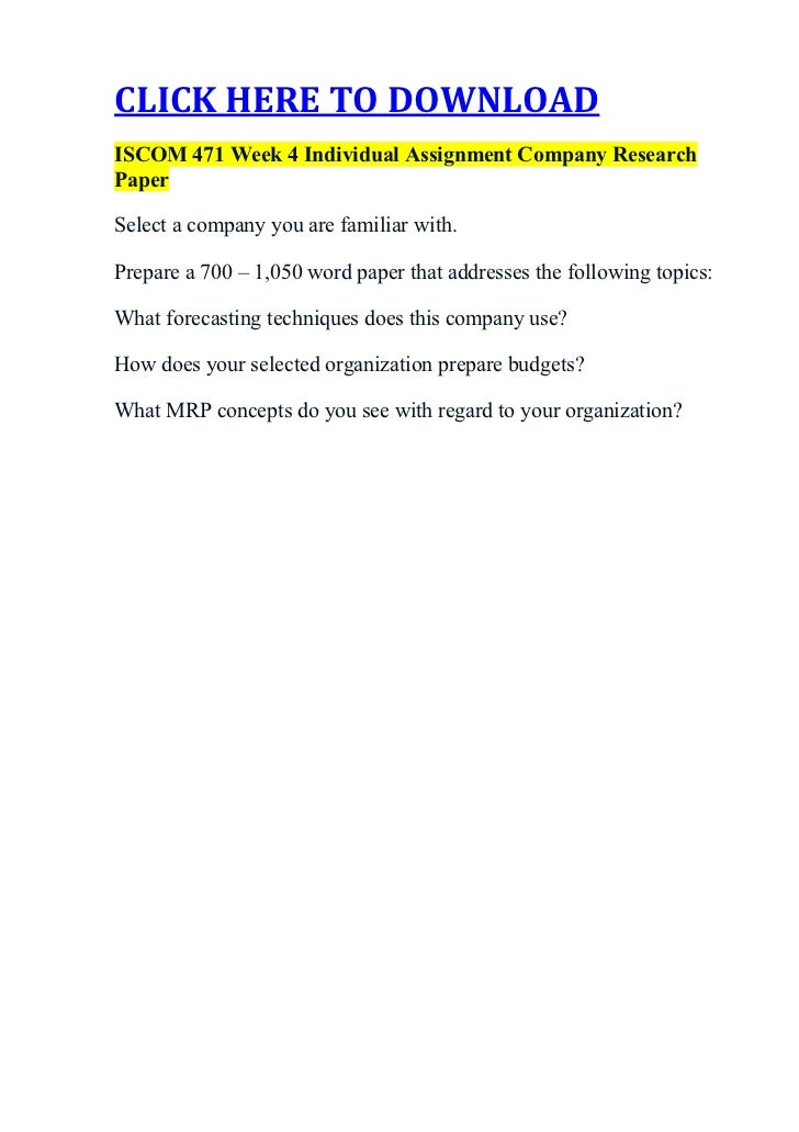 Company research outline iscom 471 03 image