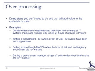 Over Processing Example Photos Lean and Six Sigma in Criminal Justice | PPT