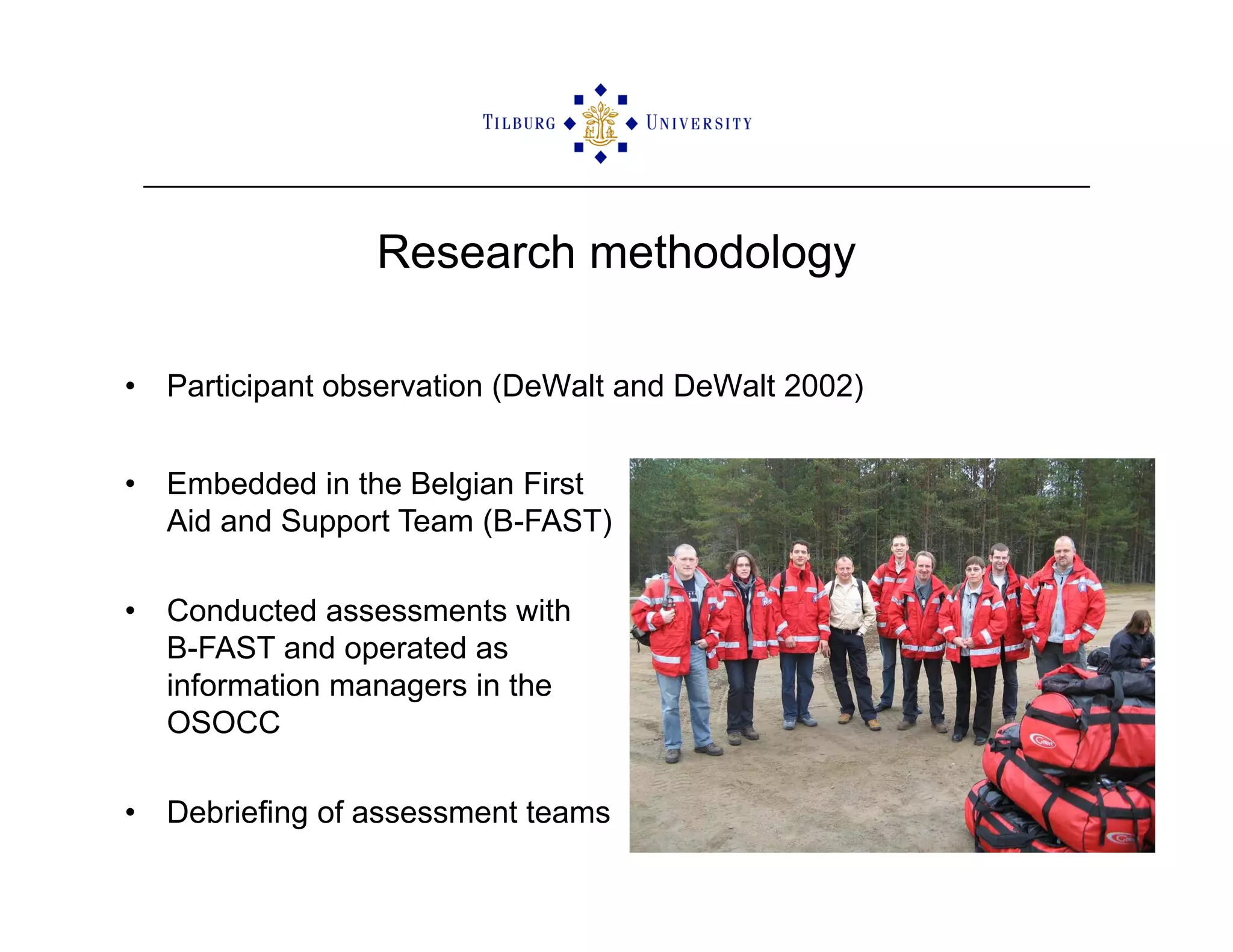 ISCRAM2009 Sensemaking and Information Management in Humanitarian Disaster Response: Observations from the TRIPLEX Exercise