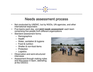 ISCRAM2009 Sensemaking and Information Management in Humanitarian Disaster Response: Observations from the TRIPLEX Exercise