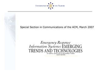 Special Section in Communications of the ACM, March 2007 