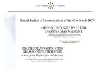 Special Section in Communications of the ACM, March 2007 