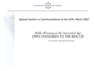 Special Section in Communications of the ACM, March 2007 
