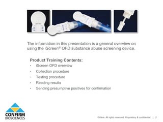 iScreen OFD Oral Fluid Drug Screen Procedures | PDF