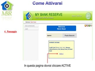 4 Passaggio
                                               Paolo Bianchi




              In questa pagina dovrai cliccare ACTIVE
 