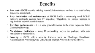 iSCSi , FCSAN ,FC protocol stack and Infini band | PPTX