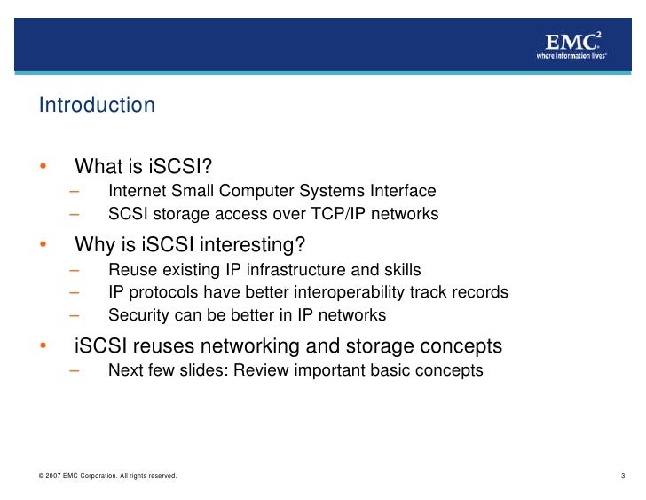 iSCSI Protocol and Functionality