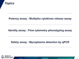 Development of quality control assays for cell-based medicinal products ...