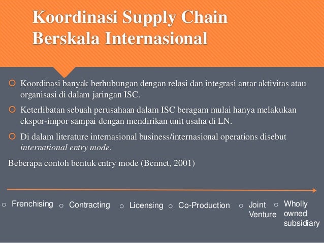 Internasional supply chain management
