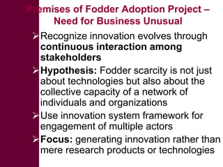 Multi-stakeholder platforms strengthening selection and use of fodder technologies in Ethiopia: some lessons