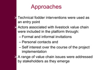 Multi-stakeholder platforms strengthening selection and use of fodder technologies in Ethiopia: some lessons
