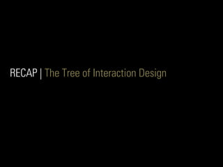 RECAP | The Tree of Interaction Design
 