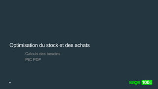 Optimisation du stock et des achats
Calculs des besoins
PIC PDP
55
 