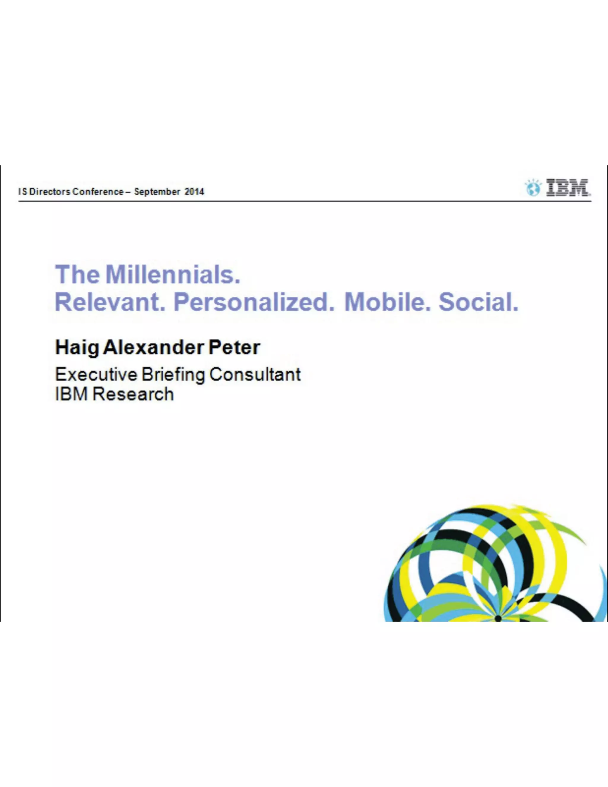 Presentation_ISDC 2014_Haig Alexander Peter_IBM