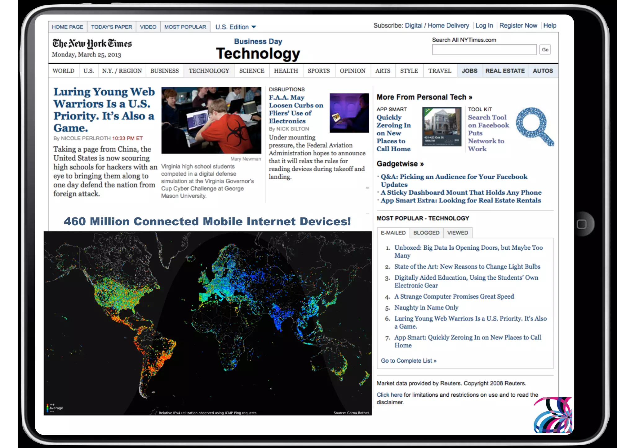 460 Million Connected Mobile Internet Devices!
 