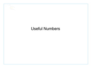 Useful Numbers 