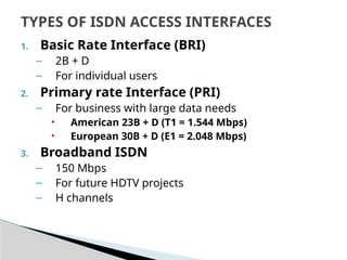 Comprehensive Overview of ISDN Technology and Applications | PPTX