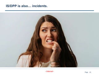 23
- Internal - Page
IS/DPP is also… incidents.
 