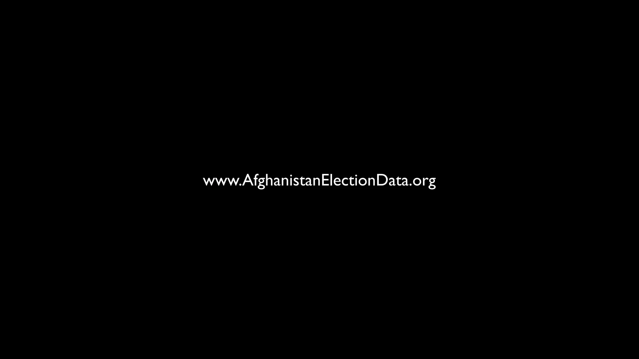 www.AfghanistanElectionData.org
 