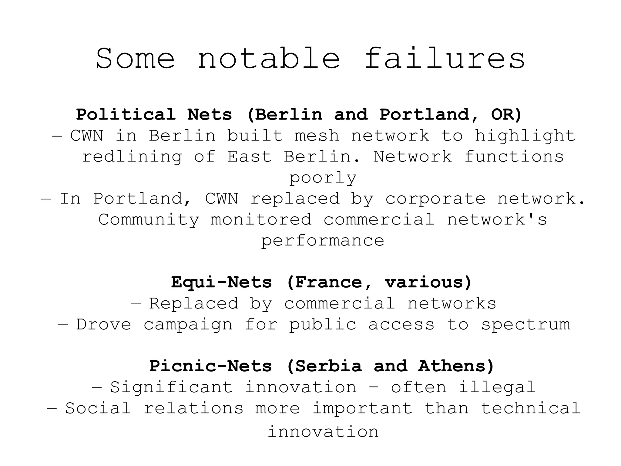 Community Wireless Networks (2000-2008)