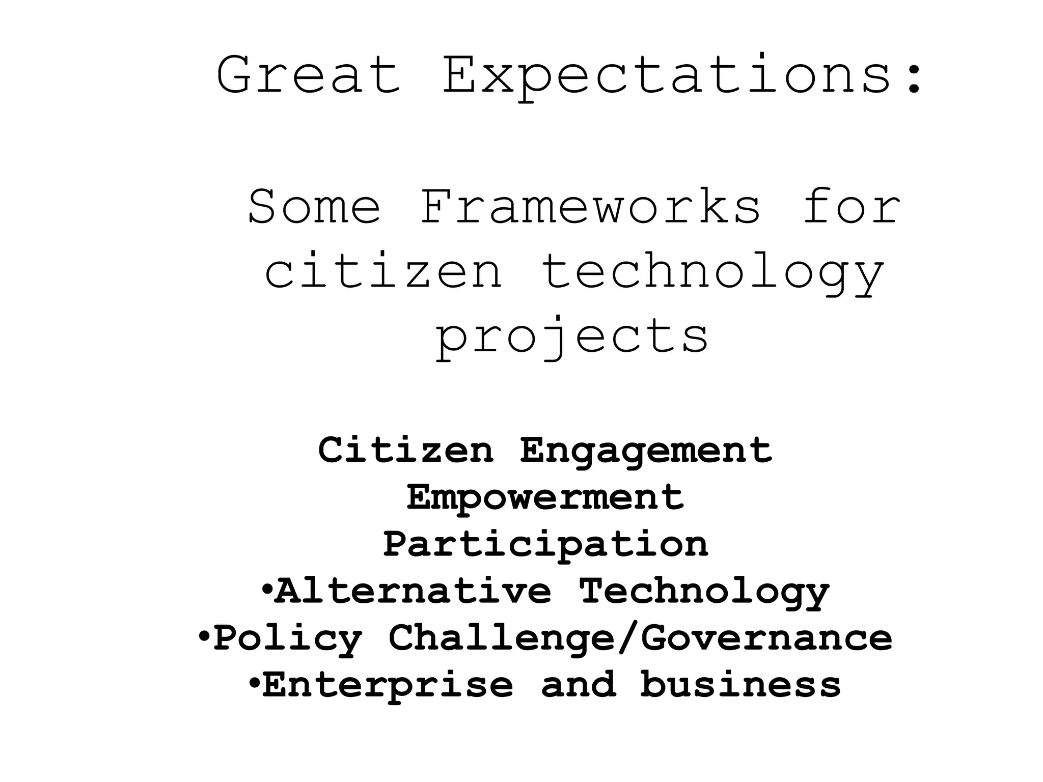 Stated vs Unstated Goals