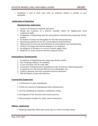 Ise viii-system modeling and simulation [10 cs82]-notes | PDF